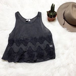 Melrose and Market cotton and lace tank